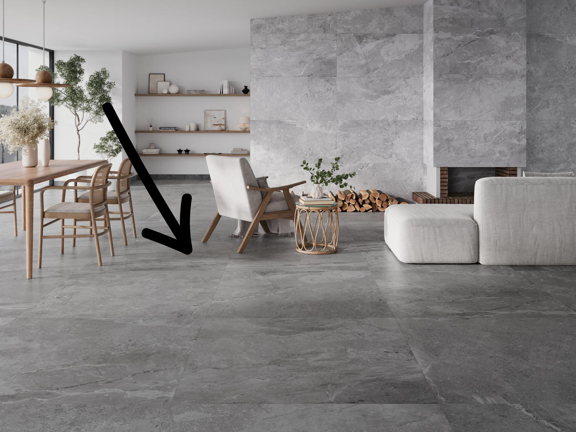 Edirne Grey Vloer/Wandtegel - gerectificeerd