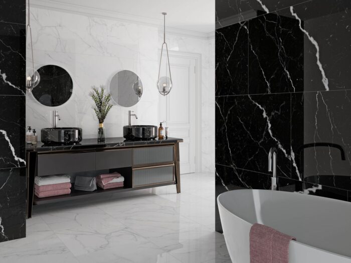 Vloertegel / Wandtegel Lux Genua - Nero 120x120Vloertegel / Wandtegel Lux Genua - Nero 120x120 - Afbeelding 5